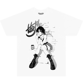 "Asahi" White T-Shirt | Paradise Society Anime Clothing Brand