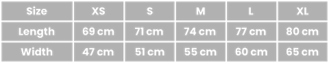 Sizing T-Shirt Standard Loliparadise