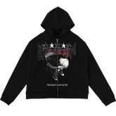 "homesick_emo :(" Zip Hoodie | Paradise Society Anime Clothing Brand