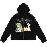 "kicia kocia" Zip Hoodie | Paradise Society Anime Clothing Brand