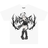 "mobogienie_lite" White T-Shirt | Paradise Society Anime Clothing Brand