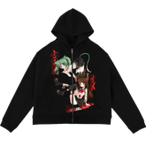 "nightcore hula" Zip Hoodie | Paradise Society Anime Clothing Brand