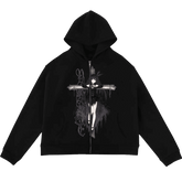 "paradise lost" Zip Hoodie | Paradise Society Anime Clothing Brand