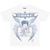 "Shine Girl" White T-Shirt | Paradise Society Anime Clothing Brand