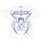 "Shine Girl" White T-Shirt | Paradise Society Anime Clothing Brand